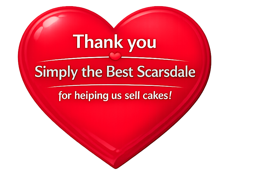 Thank-you heart for Simply the Best Scarsdale