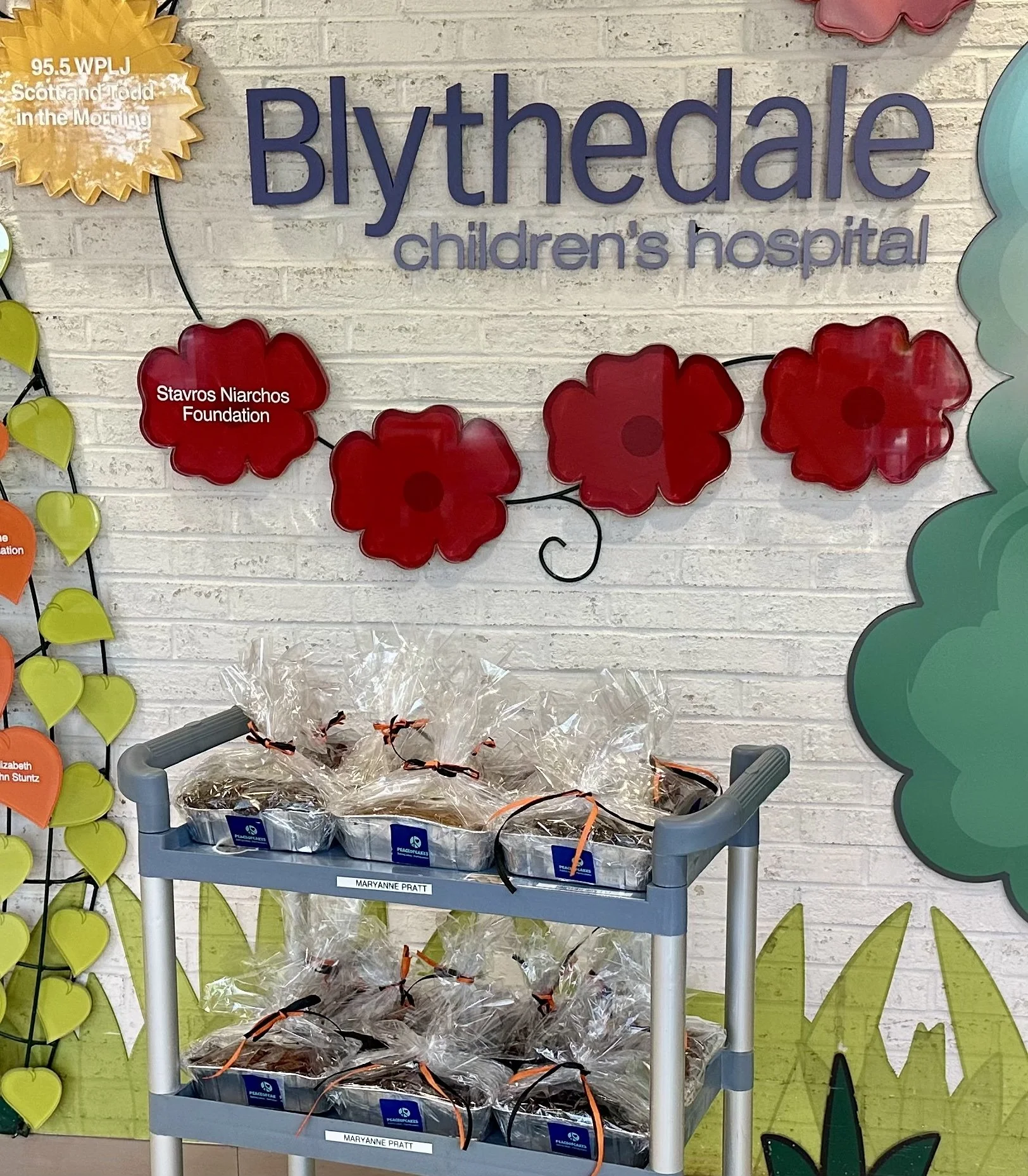 Young baker beside a PeaceofCakes display
